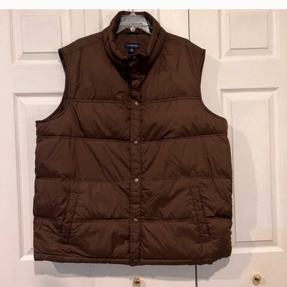 🟡🟡🟡 Lands’ End Men’s Brown Vest/Jacket - XXL